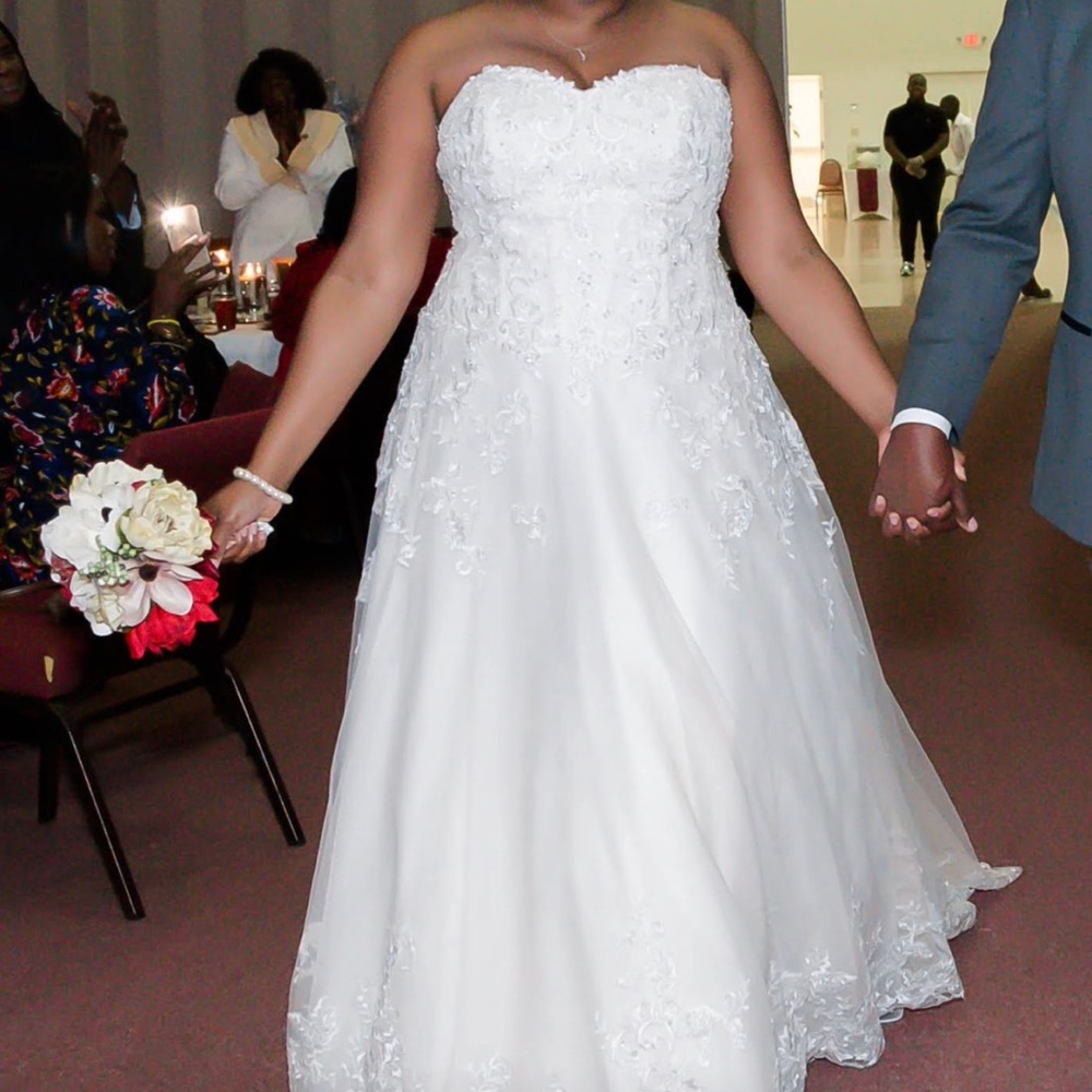 As Is Plus-size Wedding Dress with Beaded Details